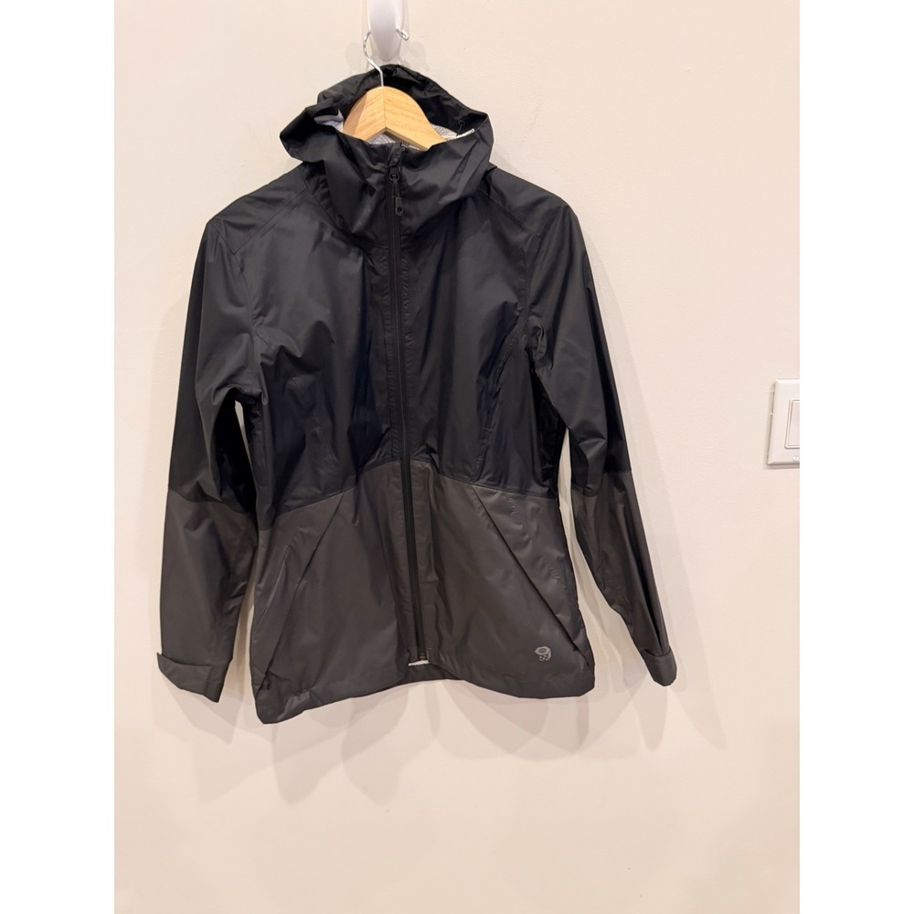 Mountain Hardwear Exponent 2 Women's Rain Jacket Small Black Hooded‎ NWT